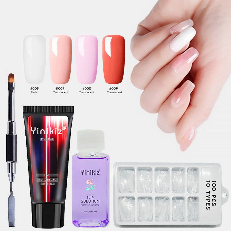 13 Ml Set Akrilnog Gela Extend Fast Uv Builder Gel Slip Solution Nail Form Art Kist