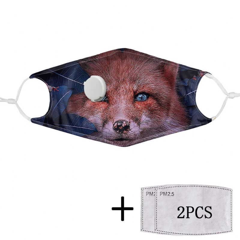 2kom Pm2.5 Filter Fox Maske Za Jednokratnu Upotrebu S Maskom Za Ventil Za Disanje