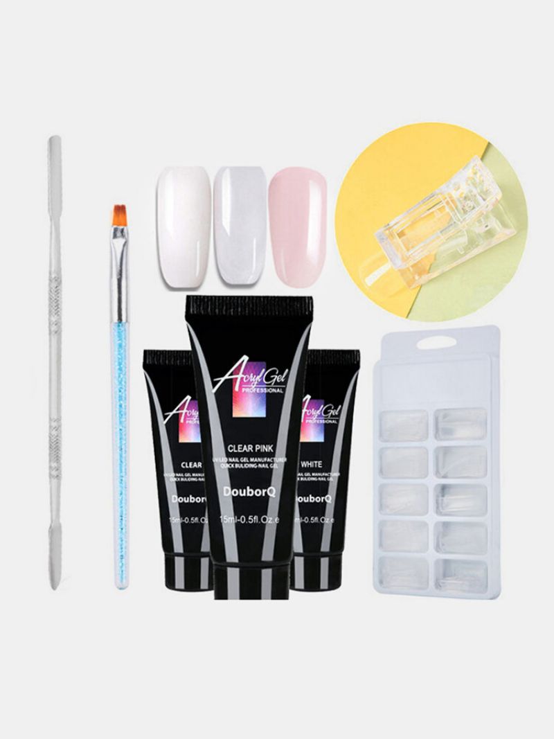 4pcs Jelly Gel Set Za Nadogradnju Noktiju Soak Off Quick Builder Crystal Gel Nail Art Gel Kit