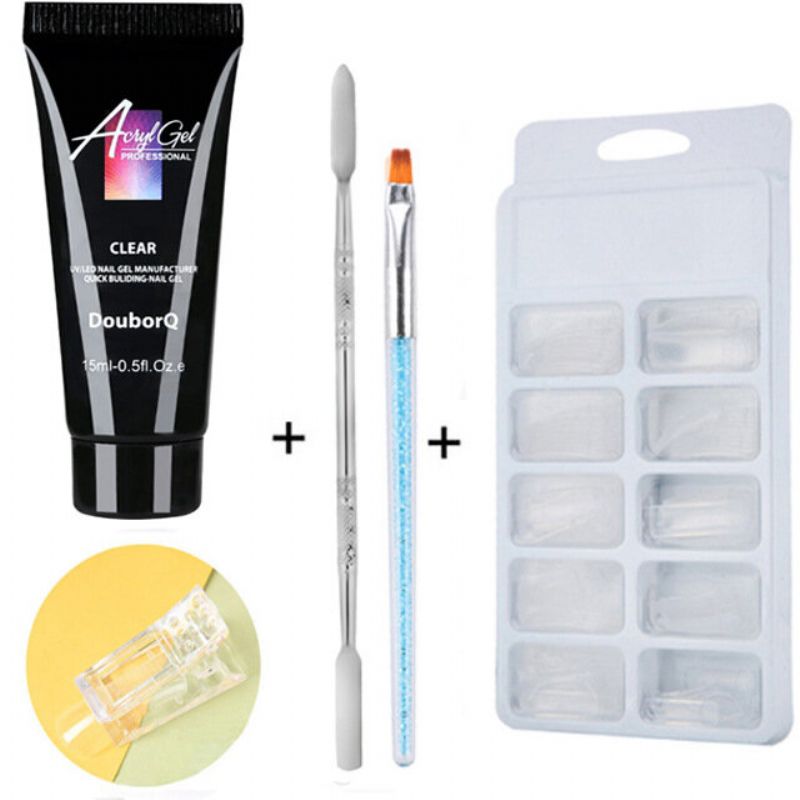 4pcs Jelly Gel Set Za Nadogradnju Noktiju Soak Off Quick Builder Crystal Gel Nail Art Gel Kit