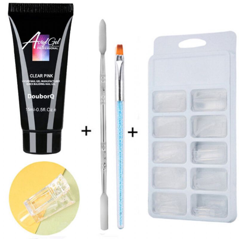 4pcs Jelly Gel Set Za Nadogradnju Noktiju Soak Off Quick Builder Crystal Gel Nail Art Gel Kit