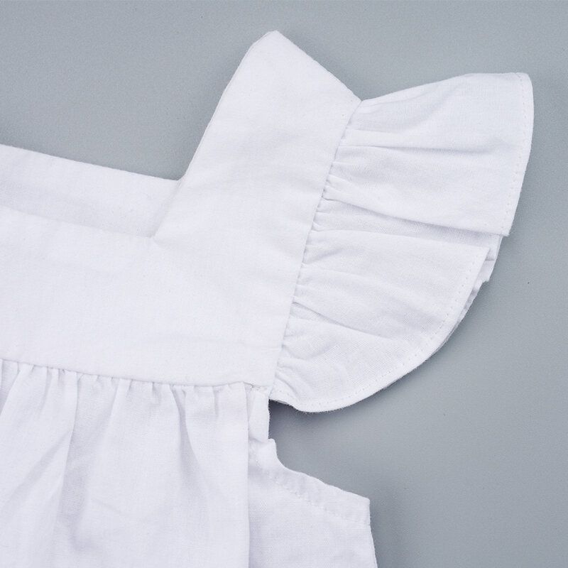 Bijele Majice S Letećim Rukavima Za Bebe + Kratke Hlače S Kariranim Printom Komplet Odjeće Za 3-24m
