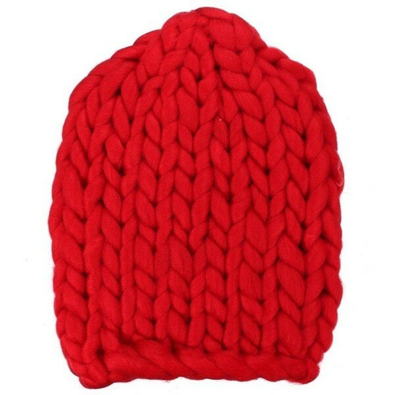 Knit Crochet Gorro Bonnet Dome Cap Chunky Triangle Stereo Beanie Kapa