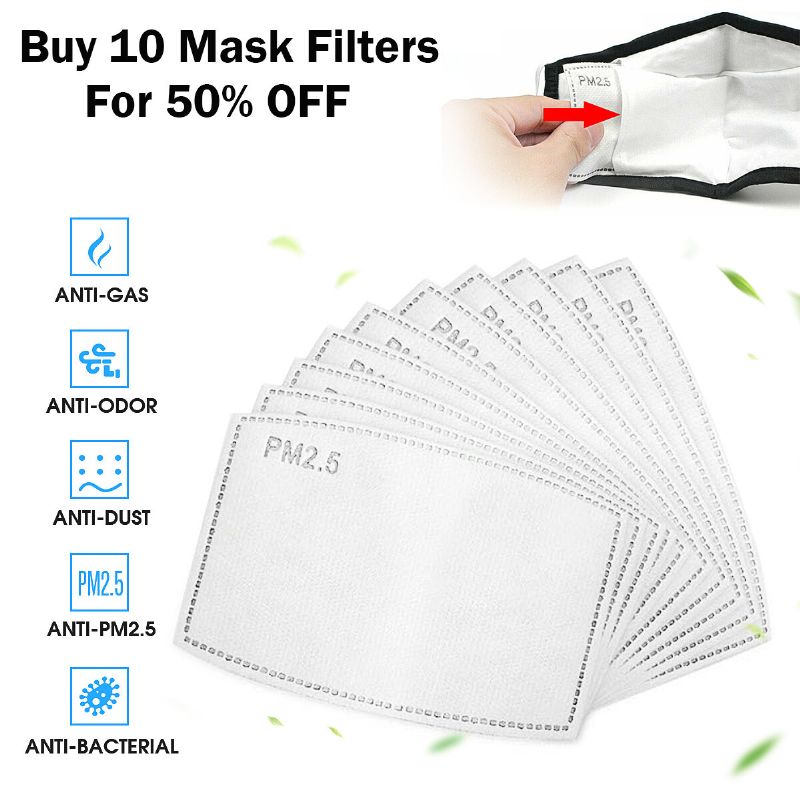 Pm2.5 P2 Filter Za Masku Za Lice Kupite Deset Za 50% Popusta Filtri Za Disanje S Aktivnim Ugljenom Odrasli