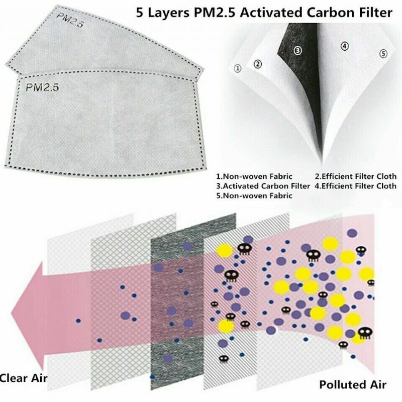 Pm2.5 P2 Filter Za Masku Za Lice Kupite Deset Za 50% Popusta Filtri Za Disanje S Aktivnim Ugljenom Odrasli