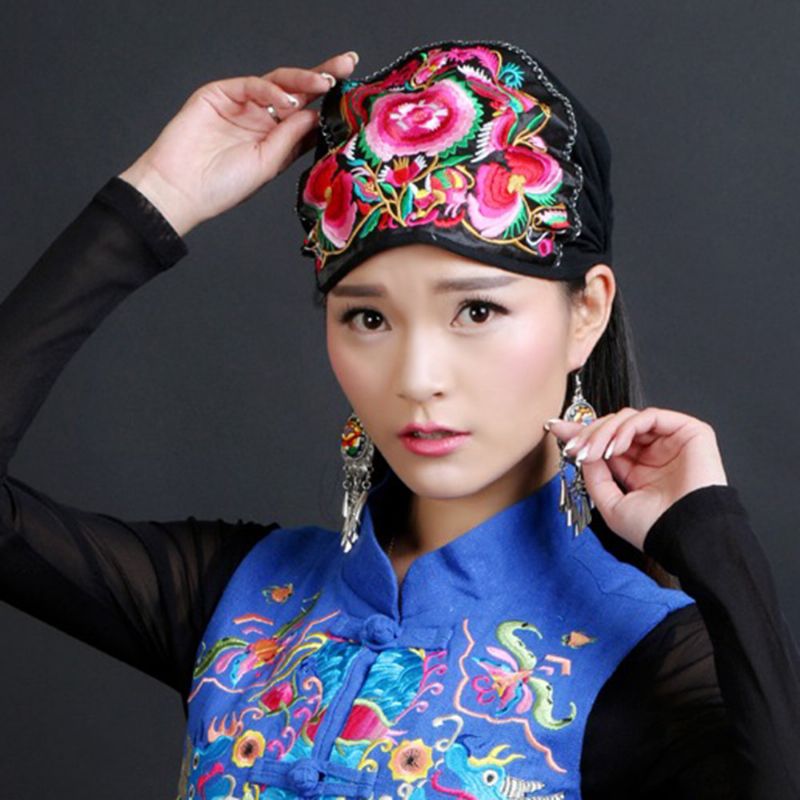 Ženska Kapa S Kapom U Kineskom Stilu S Vezom U Etničkom Vintage Prozračne Turbane