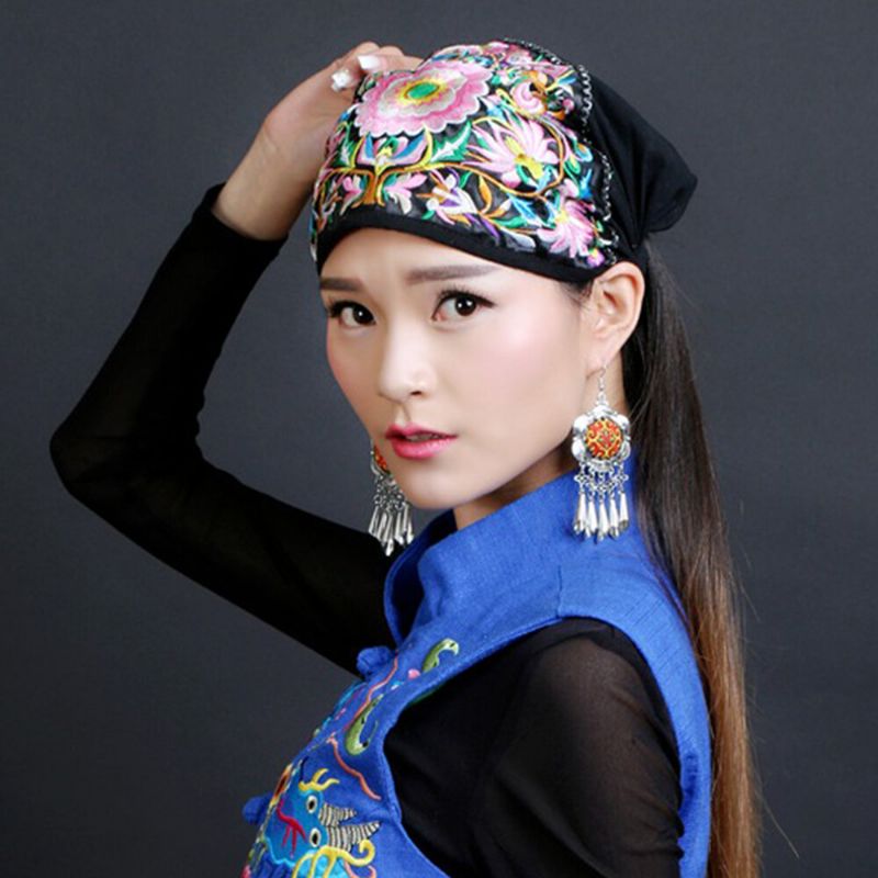 Ženska Kapa S Kapom U Kineskom Stilu S Vezom U Etničkom Vintage Prozračne Turbane