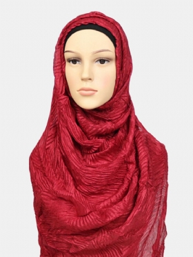Ženski Muslimanski Etnički Turban Hidžab Od Jednobojne Svile Od Poliestera