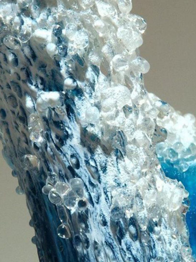 1 Kom 24.5/10 cm Majestic-valovita Vaza Moderna Oceansko Plavo Cvijeće Centralni Dijelovi Za Bonsai Dnevna Soba Spavaća Uređenje Doma