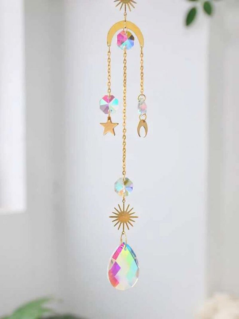 1 Kom. Kristalni Luster Za Hvatanje Sunca Ukras Aurora Wind Chimes S Prizmatičnim Privjeskom Elegantan Rainbow Maker Kućni Dekor