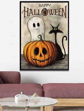 1 Kom. Neuokvirena Bundeva Crna Mačka S Uzorkom Halloween Serija Slika Na Platnu Zidna Umjetnost Home Decor Zidne Slike