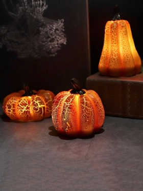 1 Pc Halloween Lampa Od Bundeve Simulacija Led Svijeća Od Smole Svjetlosni Ukrasi Bundeva Svjetleći Raspored Rekvizita