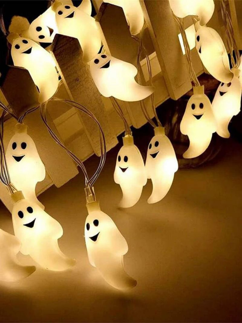 10/20/40/50 Led Ghost Party Lamp String Lights Pattern Dekorativna Plastika Za Uštedu Energije Zastrašujući Ambijent Noć Vještica Svjetlo Rekvizit Za Cosplay