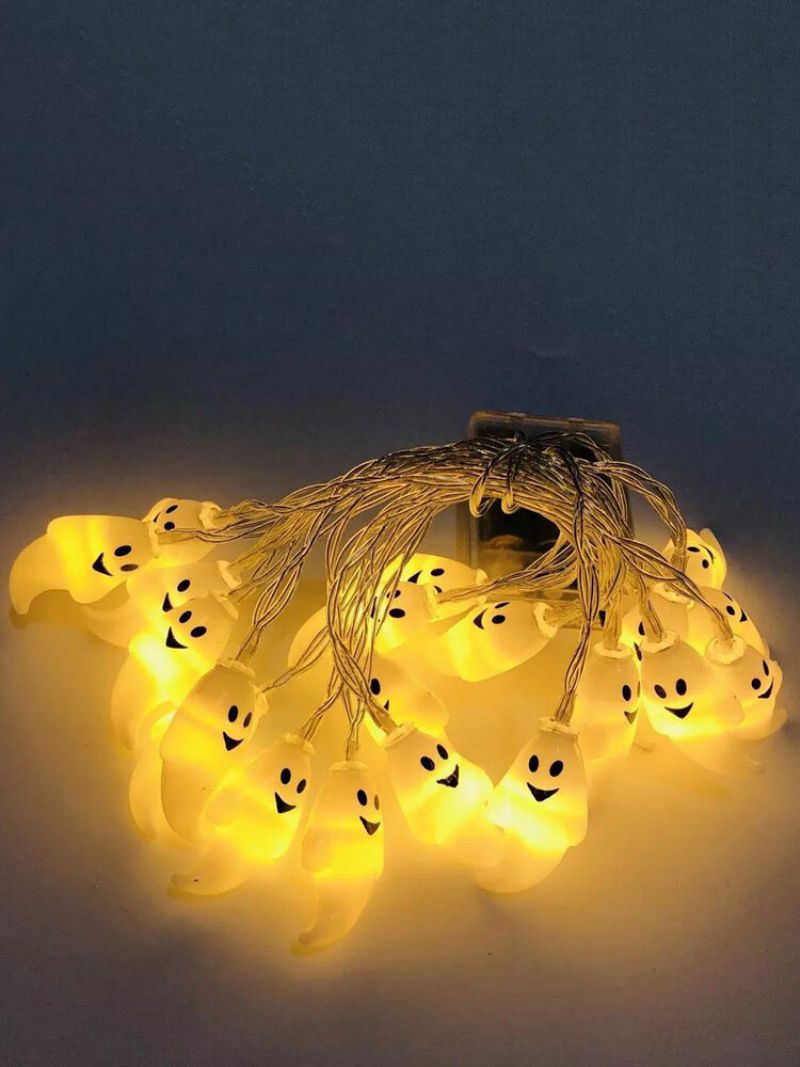 10/20/40/50 Led Ghost Party Lamp String Lights Pattern Dekorativna Plastika Za Uštedu Energije Zastrašujući Ambijent Noć Vještica Svjetlo Rekvizit Za Cosplay