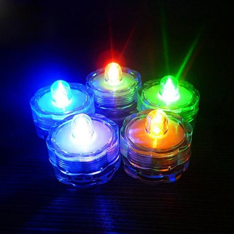 12 Kom. Vodootporne Plamene Elektroničke Šarene Svadbene Božićne Ukrasne Vaze Svjetla Za Svijeće