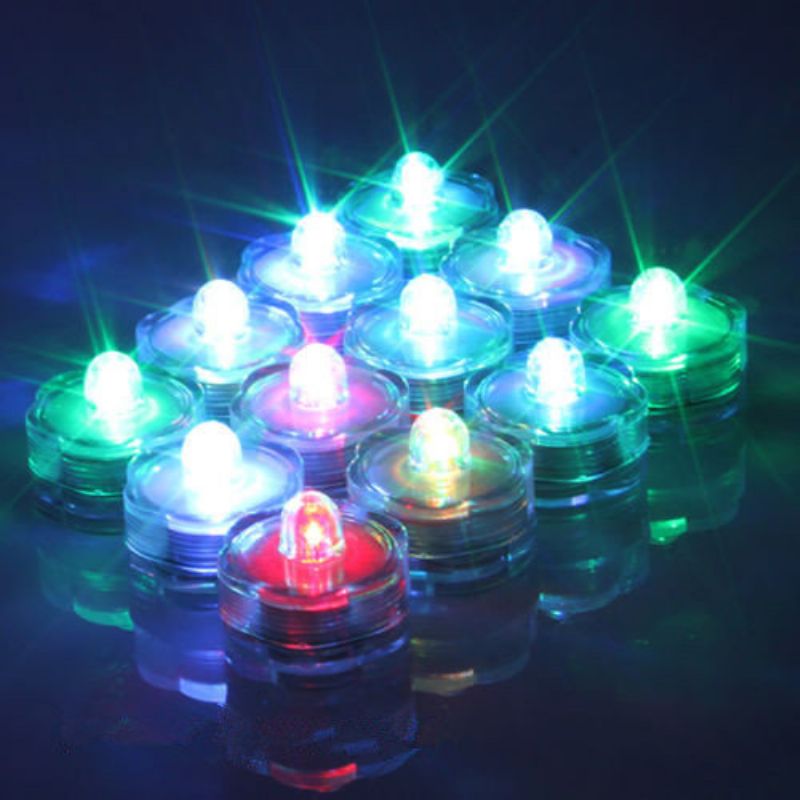 12 Kom. Vodootporne Plamene Elektroničke Šarene Svadbene Božićne Ukrasne Vaze Svjetla Za Svijeće