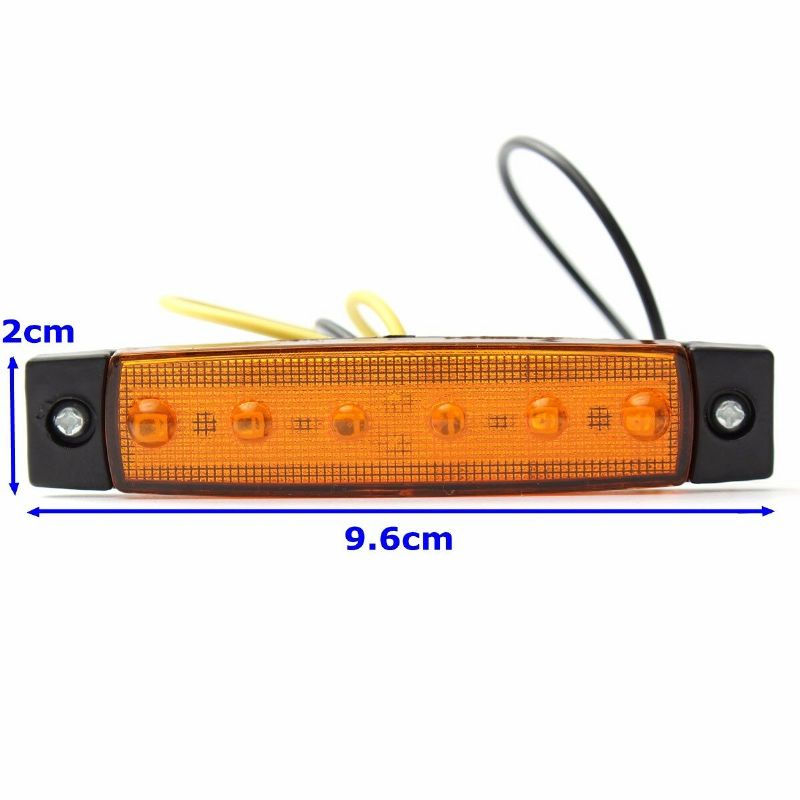 12v/24v Smd 6 Led Prednja Bočna Pokazivačka Svjetla Za Automobil Kamion Prikolica Autobus