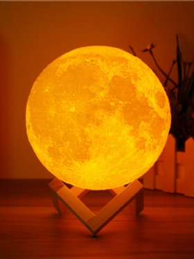 15cm 3d Čarobna Dvotonska Mjesečeva Lampa S Usb-om Za Punjenje Led Noćno Svjetlo Senzor Na Dodir Velantine Poklon