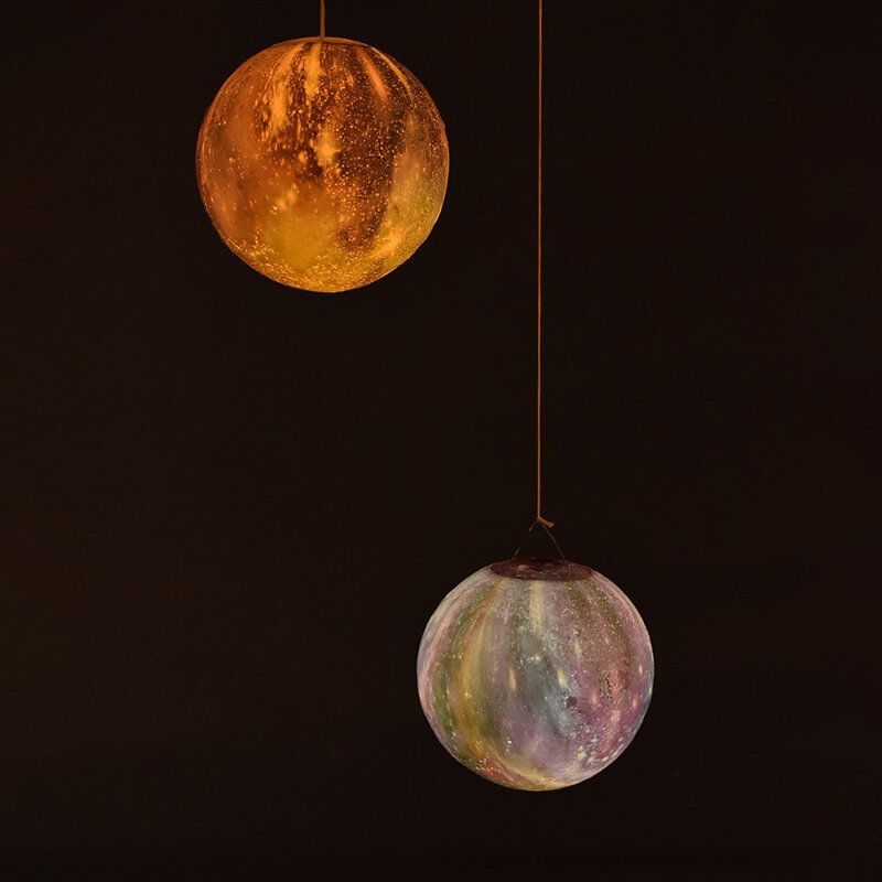 15cm 3d Oslikani Daljinski Upravljač Sa 7 Boja Zvijezda Mjesec Lunarna Svjetiljka Led Noćna Za Punjenje Stolna Poklon