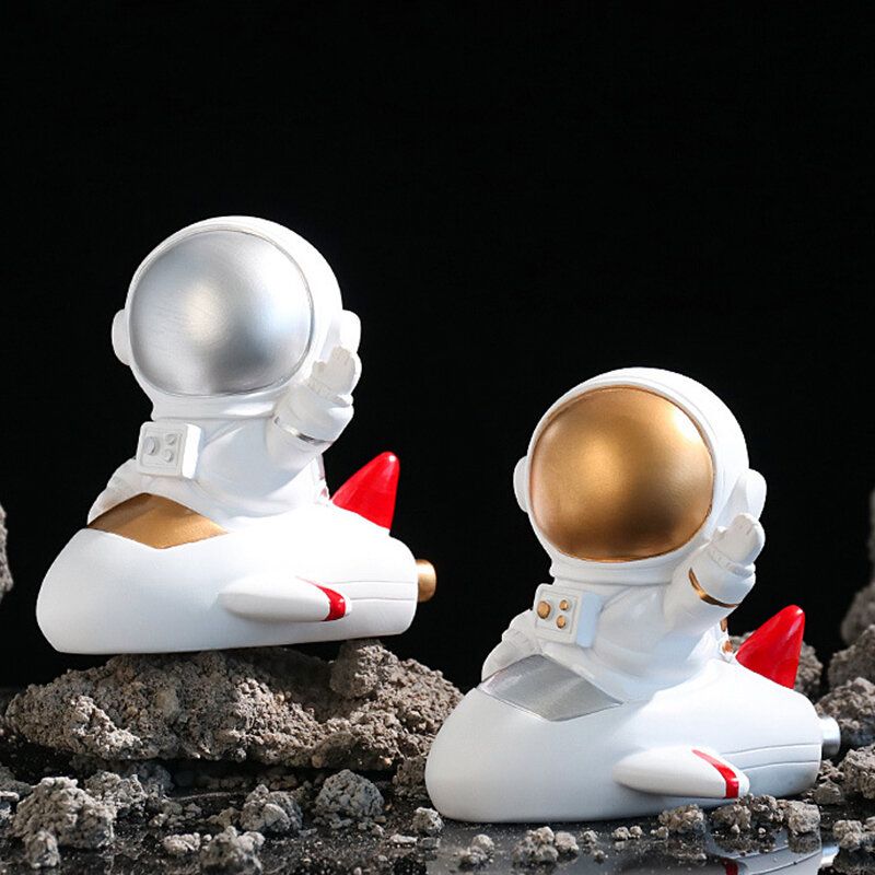 1kom Kreativna Skulptura Model Astronauta Svemirca Kućni Ukras Od Smole Rukotvorina Stola