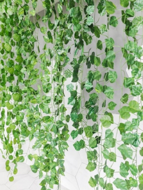 2 M Simulacija Biljke Viseći Na Zid Plastična Lažna Umjetna Biljka Zelena Loza Vijenci Od Ratana Vrt Kućni Zid Hotel Dekoracija Svadbi