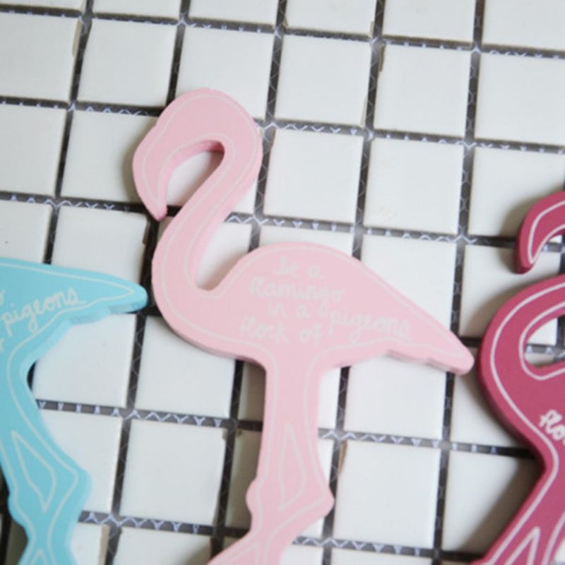 3 Kom Flamingosi Kuke Za Odjeću Drveni Rukotvorini Kreativni Kućni Ukrasi Za Dnevnu Sobu Zidna Umjetnost