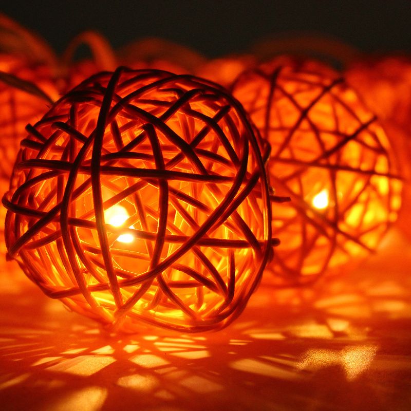 35 Led Ratan Ball String Light Kućni Vrt Vilinska Šarena Svjetiljka Svadbena Zabava