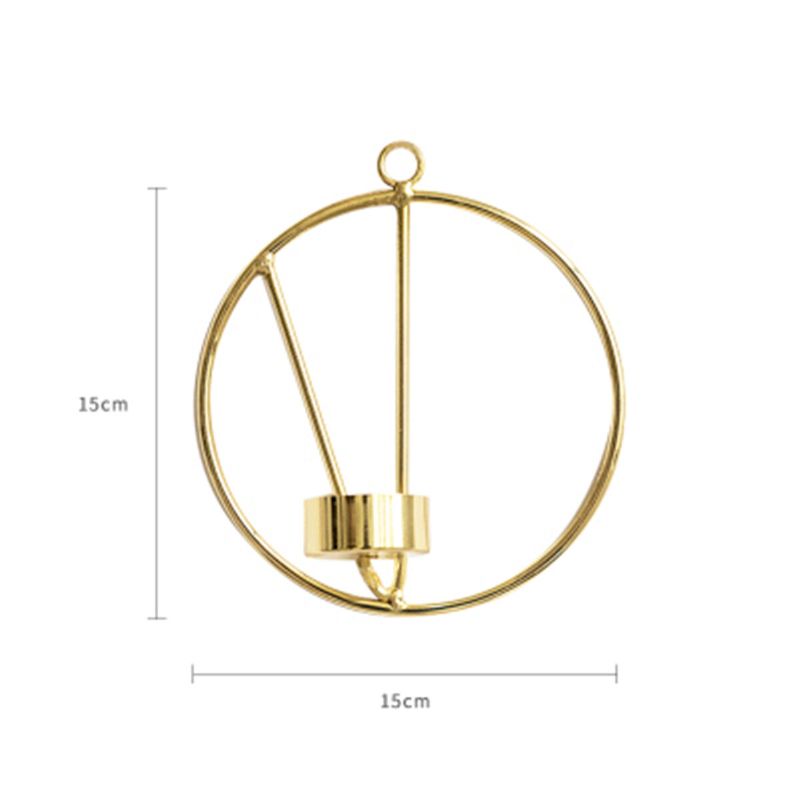 3d Geometrijski Svijećnjak U Nordijskom Stilu Metalni Zidni Kućni Dekor