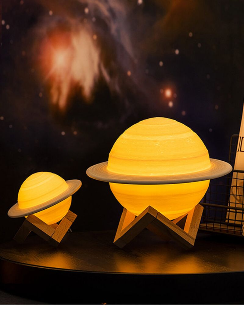 3d Print Saturn Lampa Pametna Kućna Noćna Led Kreativna Dekoracija Spavaće Sobe