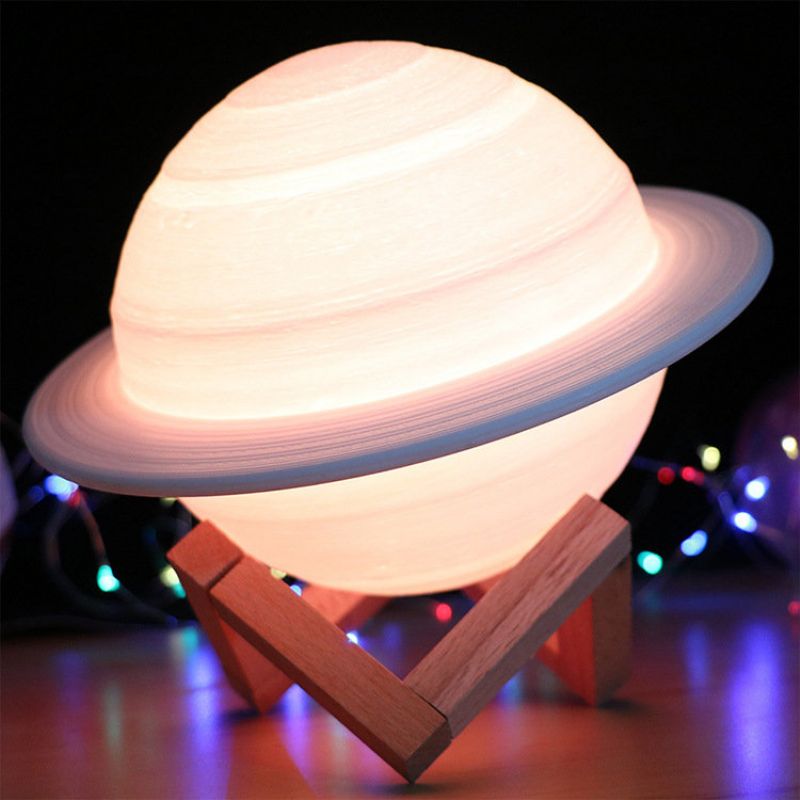 3d Print Saturn Lampa Pametna Kućna Noćna Led Kreativna Dekoracija Spavaće Sobe