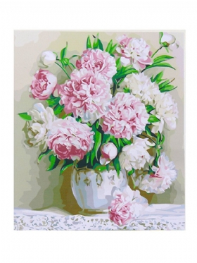 40*50 cm Ljepotica Božur Cvijeće Diy Paint By Number Kit Digitalna Slika Na Platnu Home Decor