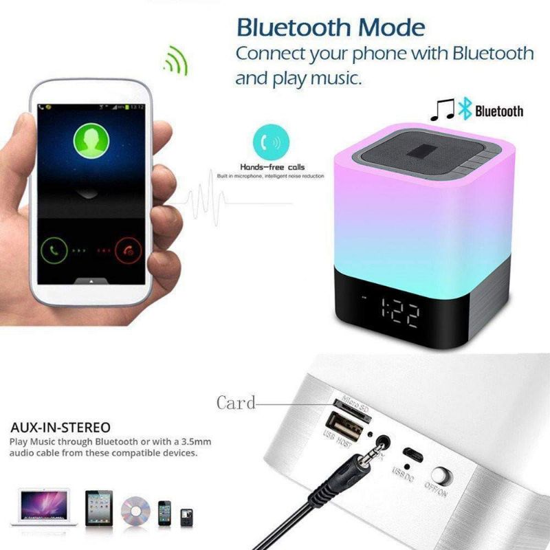 5 U 1 Digitalni Kalendar Budilica Noćna Lampa S Bluetooth Zvučnikom