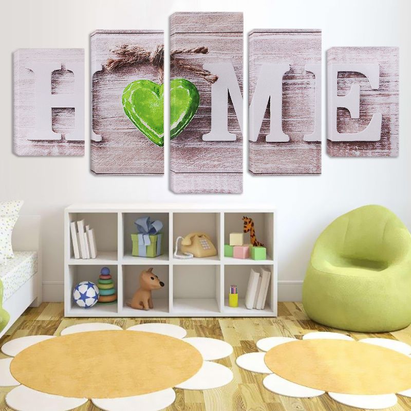 5pcs Love Home Slika Na Platnu Zidna Umjetnost Spavaća Soba Dnevni Dekor Doma Bez Okvira