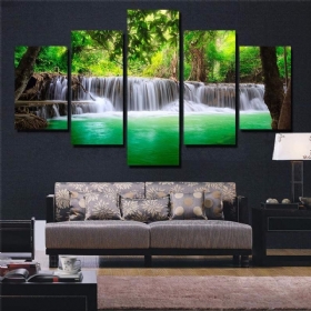 5pcs Waterfall Unframed Landscape Moderna Apstraktna Umjetnička Zidna Dekoracija