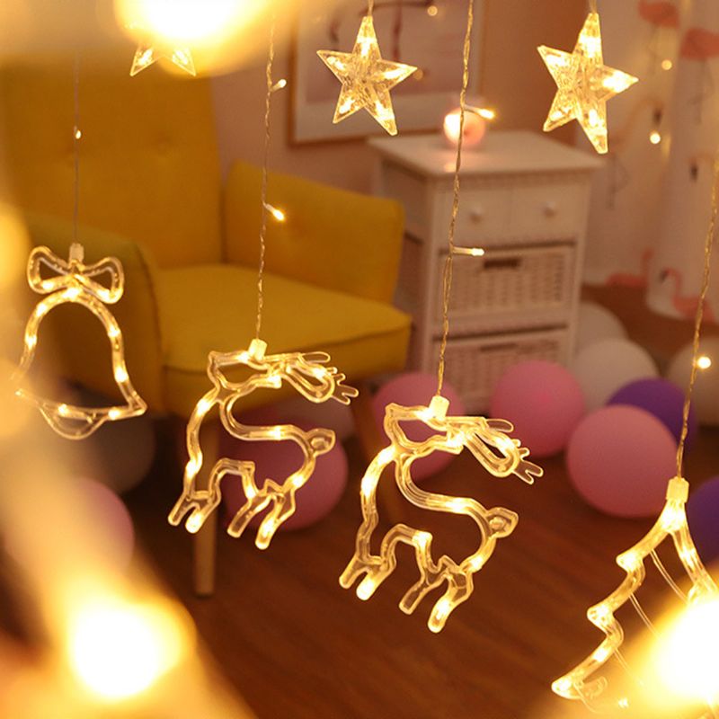 Božićna Led Viseća Zidna Zavjesa Fairy String Lights Svadbena Zabava