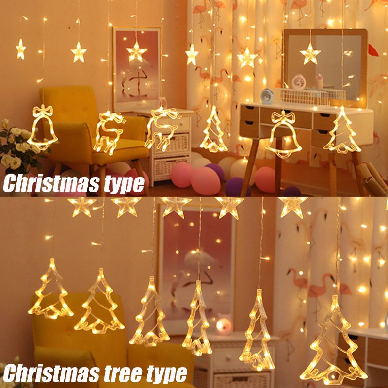 Božićna Led Viseća Zidna Zavjesa Fairy String Lights Svadbena Zabava