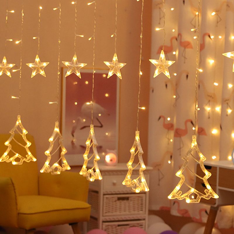 Božićna Led Viseća Zidna Zavjesa Fairy String Lights Svadbena Zabava