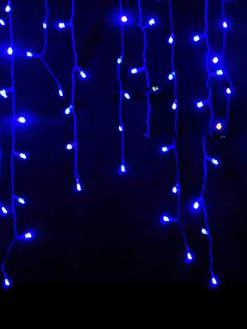 Božićni Vijenac Led Zavjesa Icicle String Lights Božićna Bajkovita Svjetla Dekoracija Za Zabavu Na Otvorenom