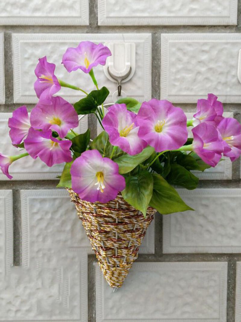Cvijet Ljubičasta Zid Bršljana Viseća Košara Umjetno Cvijeće Dekor Orhideja Svileni Vinova Loza