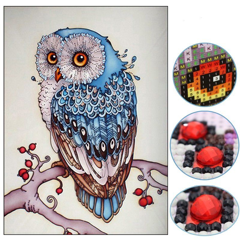 Diy Owl Full 5d Dijamantna Slika Na Zidu Viseća Poklon Za Uređenje Doma