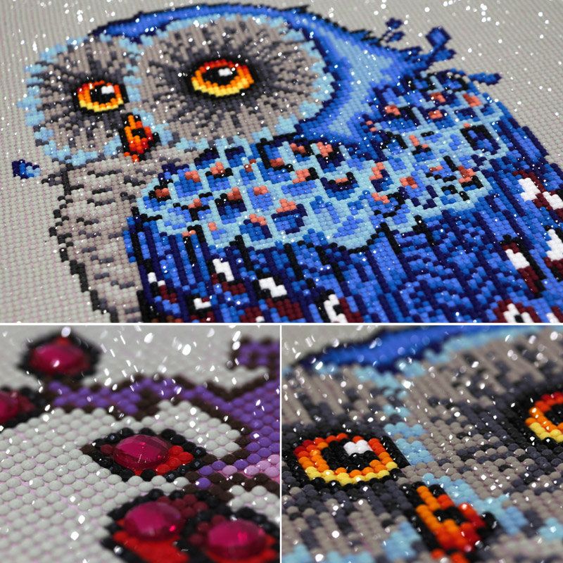 Diy Owl Full 5d Dijamantna Slika Na Zidu Viseća Poklon Za Uređenje Doma