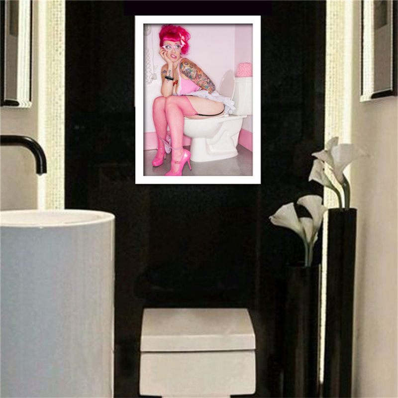 Djevojka U Čarapama Za Kupaonicu Umjetnička Slika Bez Okvira Zidni Dekor Za Dom
