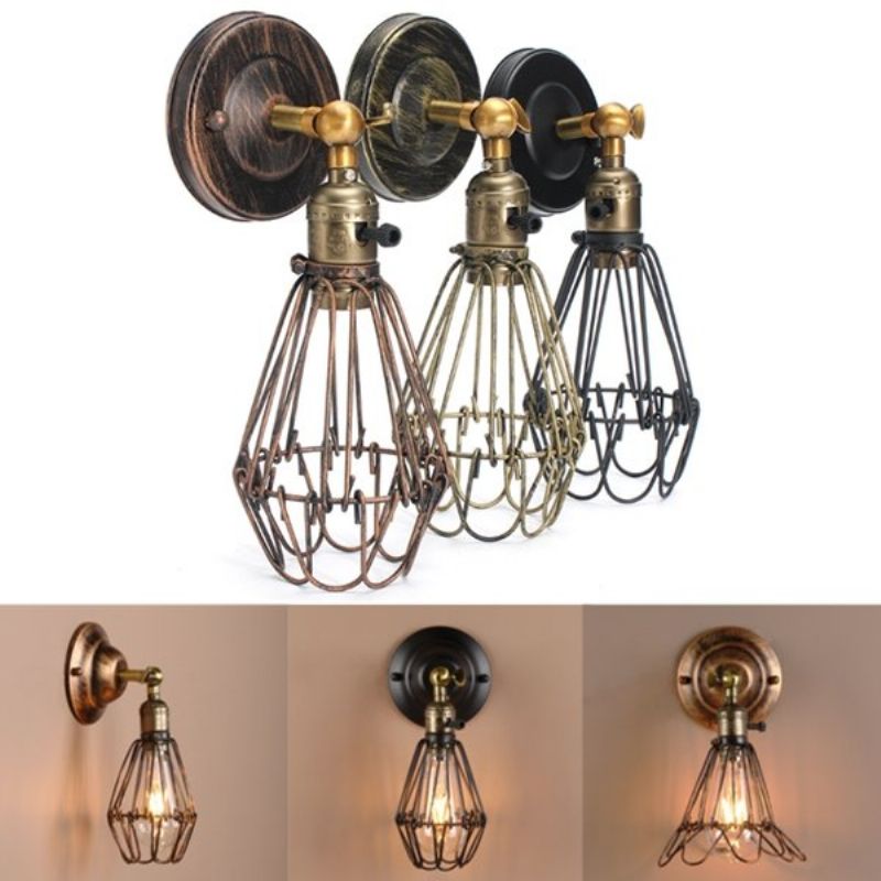 E27 Loft Metal Retro Vintage Rustikalni Svijećnjak Zidna Svjetiljka Edison Lampa Žarulja