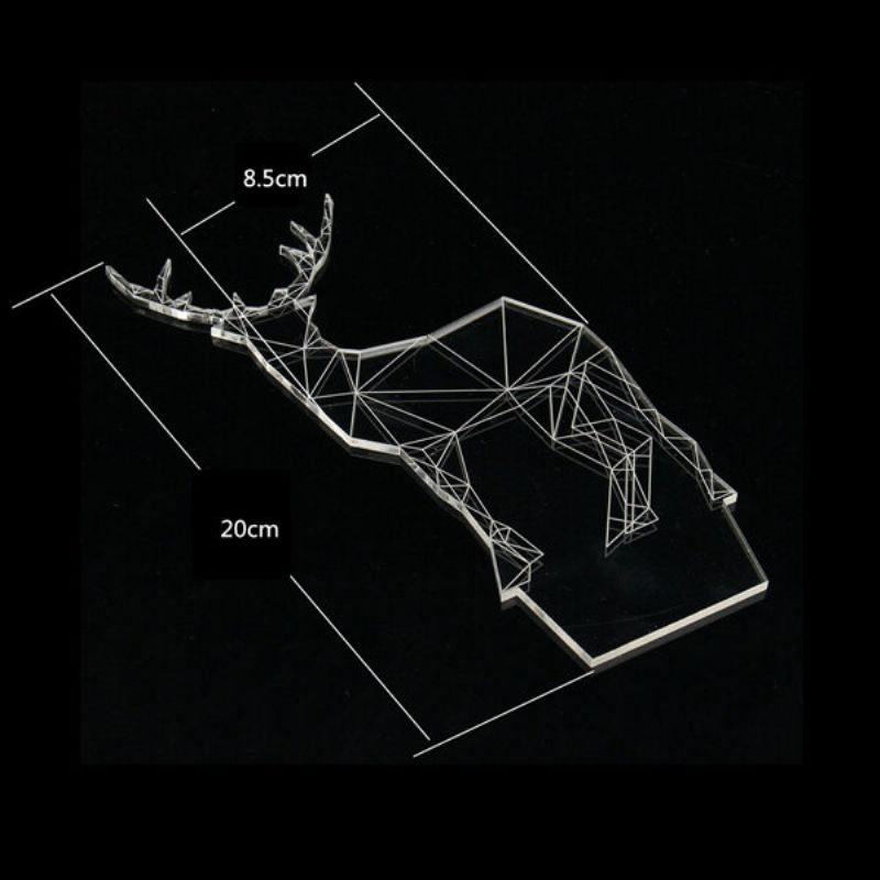 Geometrijski Jelen 3d Akrilno Noćno Svjetlo U 7 Boja Koje Mijenjaju Kućni Dekor Za Spavaću Sobu