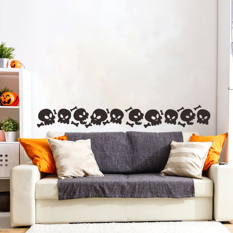 Halloween Scary Skull Grave Wall Sticker Naljepnica Za Dekoraciju Izloga