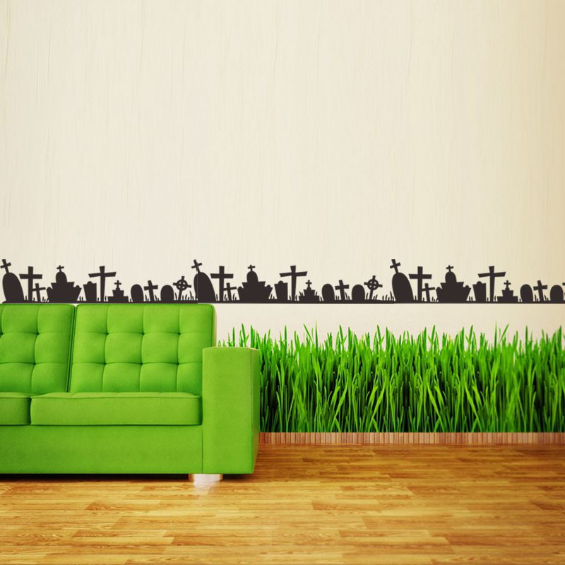 Halloween Scary Skull Grave Wall Sticker Naljepnica Za Dekoraciju Izloga