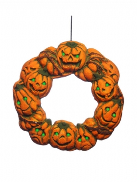 Halloween Spooky Vijenac Vješalica Za Vrata Viseći Rekvizit Home Decor Led Lampa Bundeva