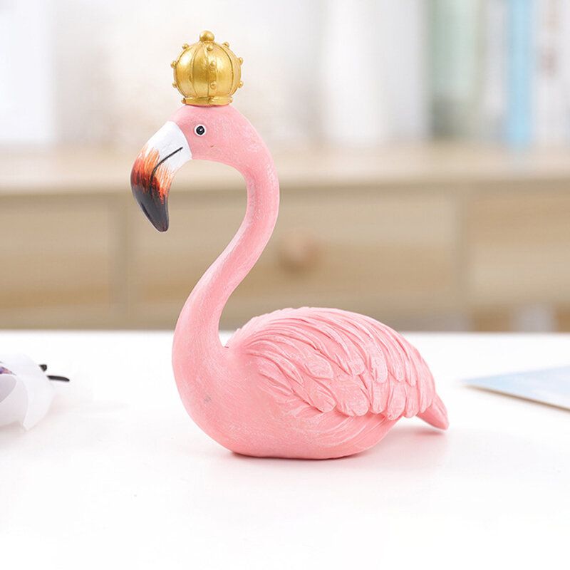 Ins Fashion Desktop Decoration Big Flamingo Ornaments Decorative Figurice Home Decor Resin Crafts