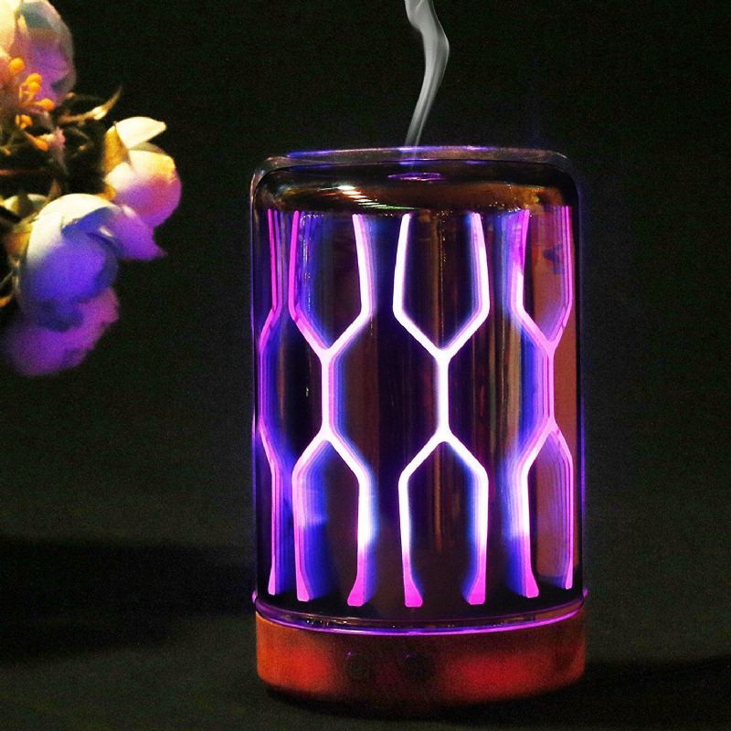 Klasični 3d Ovlaživač Zraka Lampa Za Aromaterapiju Stakleni Difuzor Noćno Svjetlo Koje Mijenja Boju