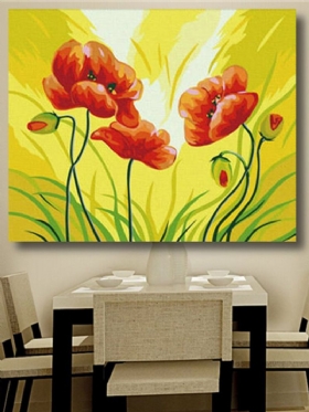 Komplet Za Diy Akrilne Boje Po Brojevima Slikanje Na Platnu Cvijeće Krajolik Zidna Umjetnost Uređenje Doma